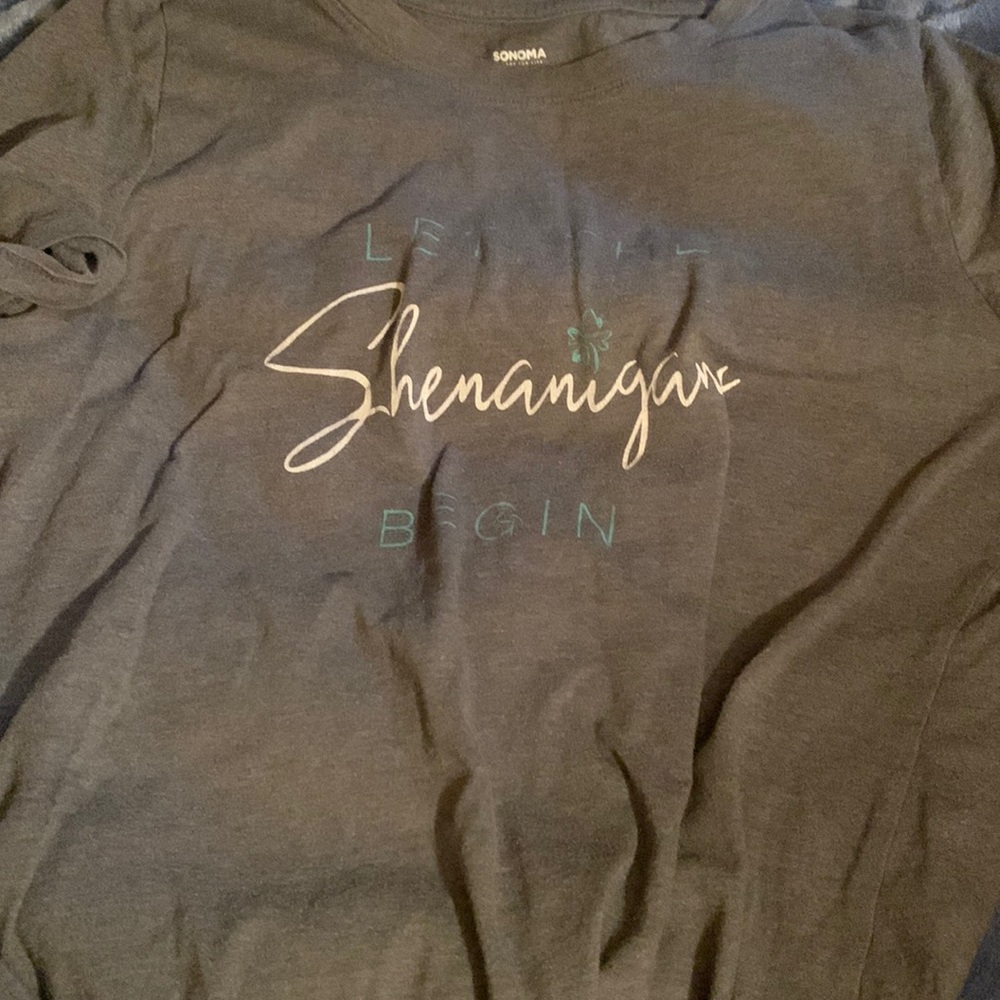 short sleeve “let the shenanigans begin”